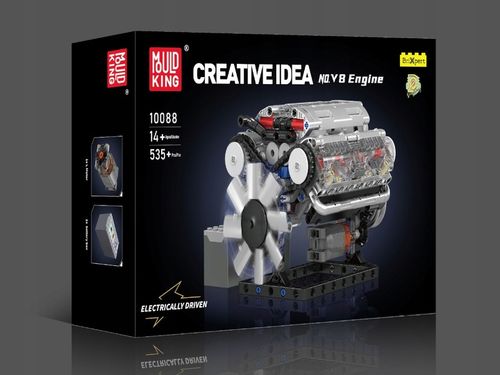 KLOCKI MOULD KING 10088 MODEL SILNIKA V8 OŚMIOCYLINDROWY SILNIK BENZYNOWY na Arena.pl