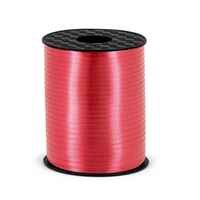 Wstążka tasiemka plastikowa do balonów czerwona