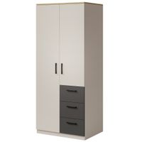 Szafa uchylna z szufladami Billz 2D3S 80 Kaszmir/Dąb Cremona