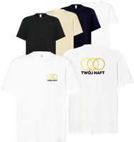 męska KOSZULKA oversize T-SHIRT własn HAFT LOGO firmowa reklamowa 20 szt