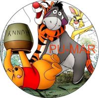 Opłatek na tort Kubuś Puchatek Przyjaciele Miś Pluszak Miód Tekst Gratis