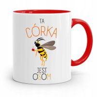 Kubek Czerwony Dla Córki Ta Córka Jest Osom Z Nadrukiem Ze Zdjęciem