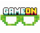 Maski papierowe okulary Game On piksele, 6 szt.