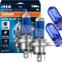 ŻARÓWKI OSRAM H4 COOL BLUE BOOST 5500K BIAŁE ŚWIATŁO + W5W WHITE EFFECT