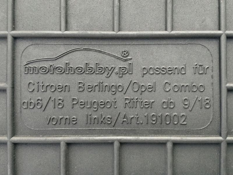 DYWANIKI GUMOWE STOPERY do Opel Combo E (od 2018) zdjęcie 2