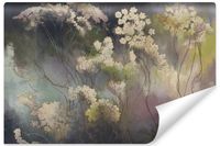 Fototapeta Do Salonu KWIATY Mural Beton Abstrakcja Motyle 90cm x 60cm