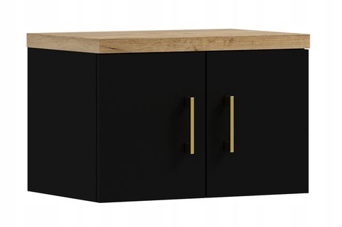 Szafka łazienkowa wisząca pod umywalkę MARKUS 50 czarna (W7) na Arena.pl