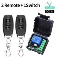 Dwa piloty bezprzewodowe 433Mhz + włącznik 12V 1CH RF 10A przekaźnik