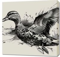 Obraz 70x70cm Gracja Kaczki w Locie