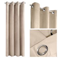 Zasłona gotowa na przelotkach Eurofirany 140X250 MELANIE beż