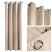 Zasłona gotowa na przelotkach Eurofirany 140X250 MELANIE beż