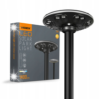 Lampa SOLAR-NA ULICZNA OGRODOWA VIDEX IP65 czujnik ZMIERZCH-u RUCH-u+PILOT