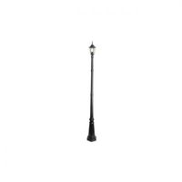 LAMPA OGRODOWA LED E27 STOJĄCA 229CM IP44 ALUMINIUM CZARNA