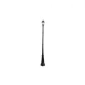 LAMPA OGRODOWA LED E27 STOJĄCA 229CM IP44 ALUMINIUM CZARNA