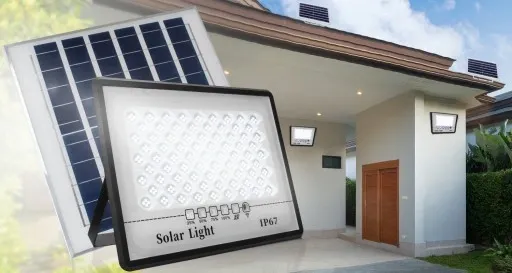 MOCNY NAŚWIETLACZ LED HALOGEN LAMPA SOLARNA ZEWNĘTRZNA IP67 100W 10.000lm zdjęcie 9