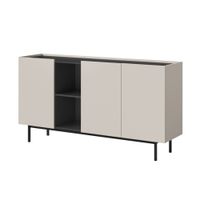 Komoda z drzwiami uchylnymi Noel 3D 165 Kaszmir / Czarna