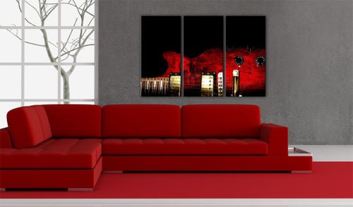 Obraz - Czerwona gitara Rozmiar - 60x40 na Arena.pl