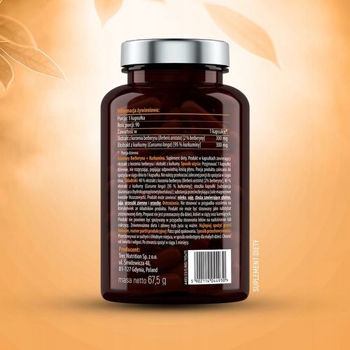 BERBERYNA + KURKUMINA 600 MG GLUKOZA CUKIER TRAWIENIE WĄTROBA 90 DNI WEGE na Arena.pl