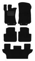 Dywaniki welurowe do: Mercedes R251 / V251 2005-2013 7-osobowy czarne