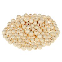 Drewniane koraliki KULA 8mm lakierowane matowe 120szt. ecru