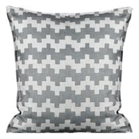 POSZEWKA GEOMETRYCZNY ZYGZAK 45X45 SZARA