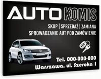 nadruk UV TABLICZKA reklamowa aluminiowa dibond 40x30 szyld AUTO KOMIS