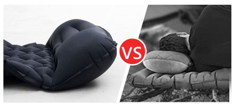 Materac dwuosobowy z pompką niebieski zdjęcie 10