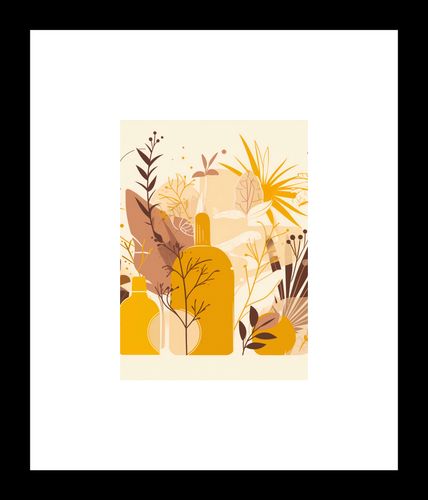 Plakat 13x18cm Złote Rośliny na Arena.pl