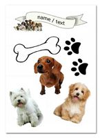Wydruk cukrowy na tort A4 psy pieski napis DIY