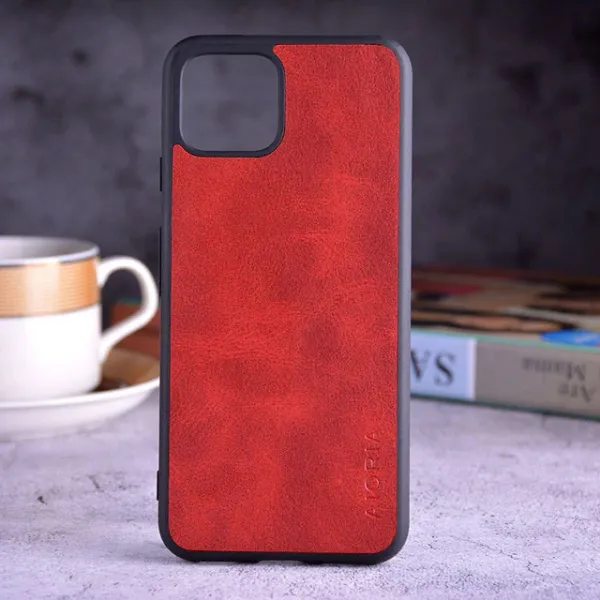 Etui AIORIA Vintage LEATHER do Google Pixel 4 czerwony zdjęcie 1