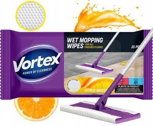 vortex ściereczki do mycia podłóg 15 szt. citrus breeze na Arena.pl