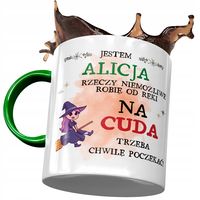 Kubek Zielony Dla Alicji Koleżanki Przyjaciółki Z Nadrukiem Ze Zdjęciem