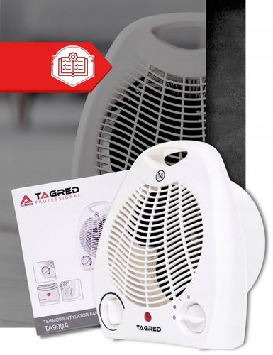 Grzejnik elektryczny Termowentylator Wydajna Farelka z Termostatem 2000W na Arena.pl