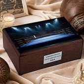 Tematyczna urna pogrzebowa dla boksera, Drewniana urna na prochy