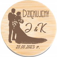 OTWIERACZ do piwa DREWNIANY personalizacja grawer podziękowania para młoda