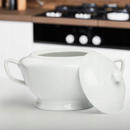 WAZA DO ZUPY PORCELANOWA 2,8L BIAŁA - ELEGANCKIE NACZYNIE STOŁOWE na Arena.pl