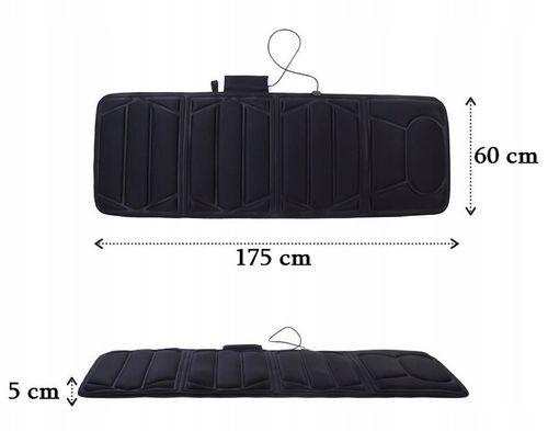 Mata masująca wibracyjna Materac masujący do masażu na łóżko 16 silników na Arena.pl