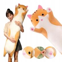 Długi Uroczy Kotek Kot Maskotka Poduszka Miękki Pluszak Dekoracja 130cm