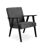 Fotel LISEK - PRL / ciemny szary / noga czarna / PO34