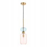 Lampa wisząca MOLLY Milagro klosz szklany róż-niebieski E14 40W IP20