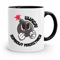 Kubek Czarny Dla Magazyniera Bombowy Magazynier Z Nadrukiem Ze Zdjęciem