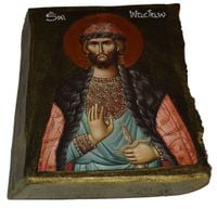 Ikona Święty Wacław patron producentów piwa, ministrantów i więźniów