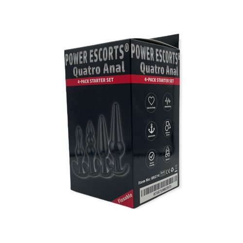 Plug-Quatro Anal Plugs Starter Set- 4-Pack Black na Arena.pl