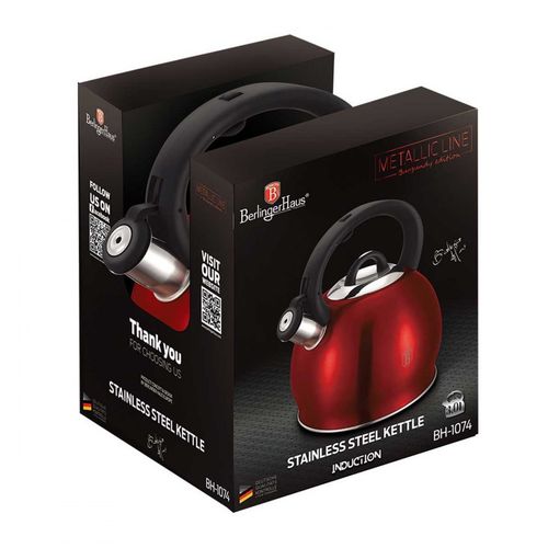 czajnik 3l berlinger haus z gwizdkiem bh-1074 burgundy na Arena.pl