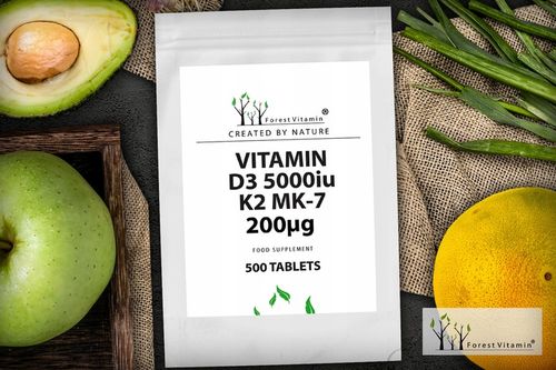 WITAMINA D3 5000 iu+K2 MK-7 200 mcg 100 tab NOWOŚĆ na Arena.pl