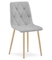 Krzesło jasnoszare tapicerowane do salonu LIBRA kuchni i jadalni