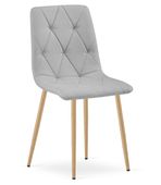 Krzesło jasnoszare tapicerowane do salonu LIBRA kuchni i jadalni