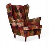 Fotel Uszak duże liście rude RED jesienny motyw