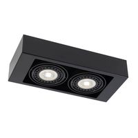 Spot LAMPA sufitowa KOGA 1153 Shilo natynkowa OPRAWA metalowa prostokątna czarna