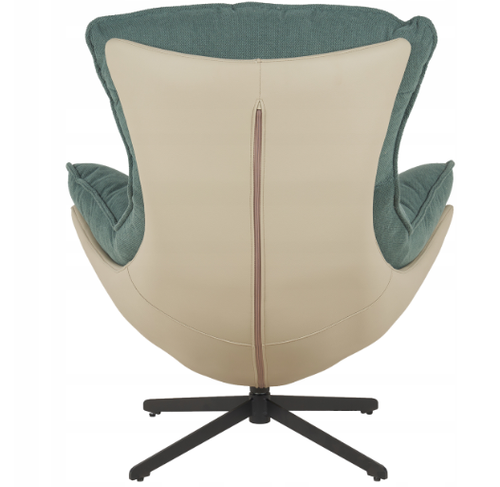 Fotel obrotowy z poduszką JASPER zielony wygodny wypoczynkowy salon na Arena.pl